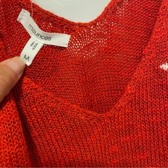 Red knit tank with stars - Picture 4 of 4